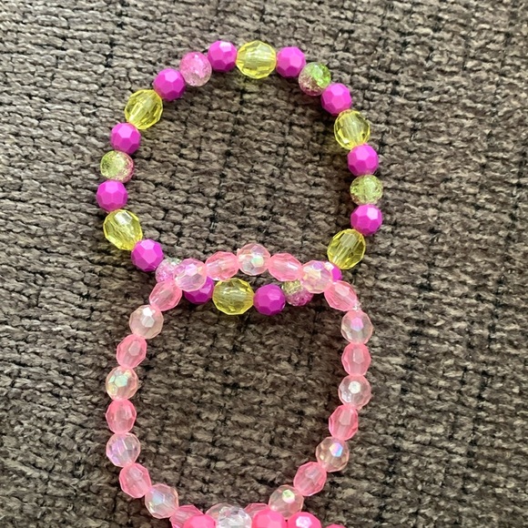 Homemade Stretch Beaded Bracelets, 7” Colorful beads, Set of 4 New Bracelets - Picture 2 of 4